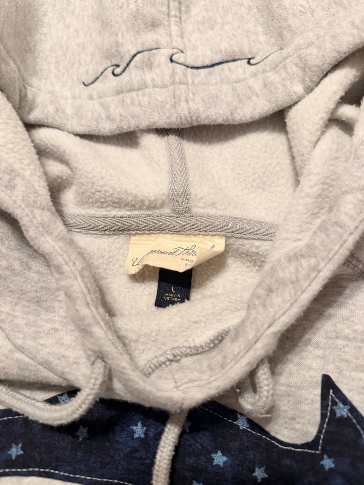 Whale Shark Patchwork Hoodie Wave Hood