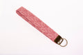 Rose Pattern Upcycled Fabric Wristlet Keychain