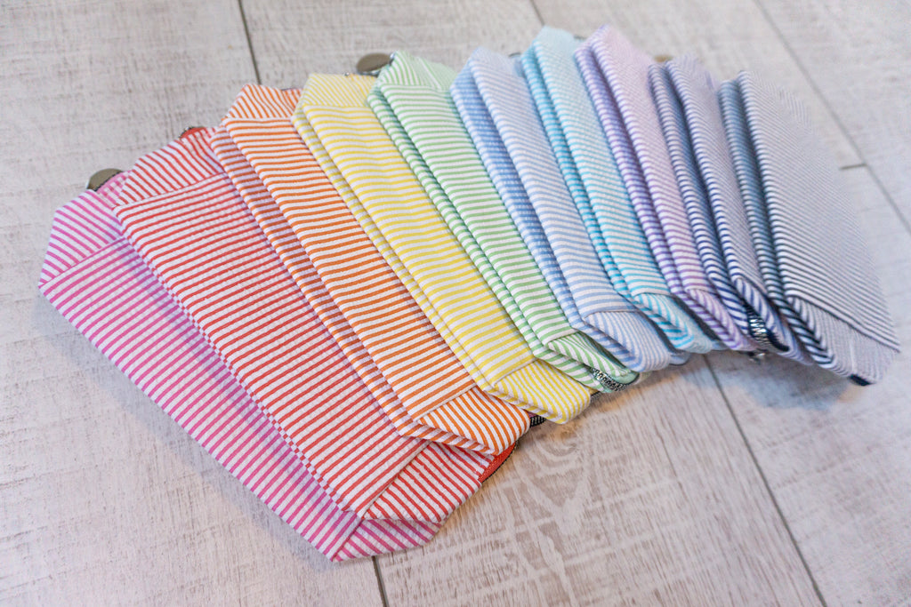 Personalized Striped Makeup Bag | Custom Monogram Cosmetic Bag